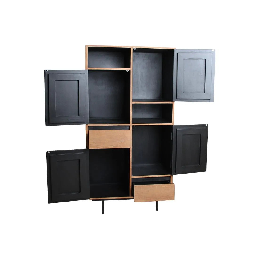 Raw Materials Wandkast Ritme Teakhouten Kast-Kwaliteitwonen.nl