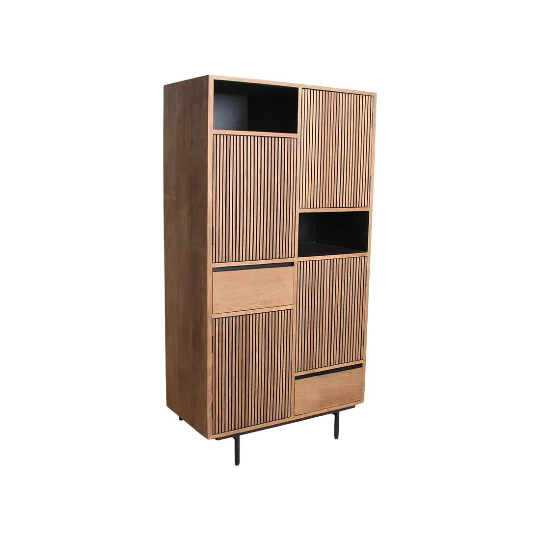 Raw Materials Wandkast Ritme Teakhouten Kast-Kwaliteitwonen.nl