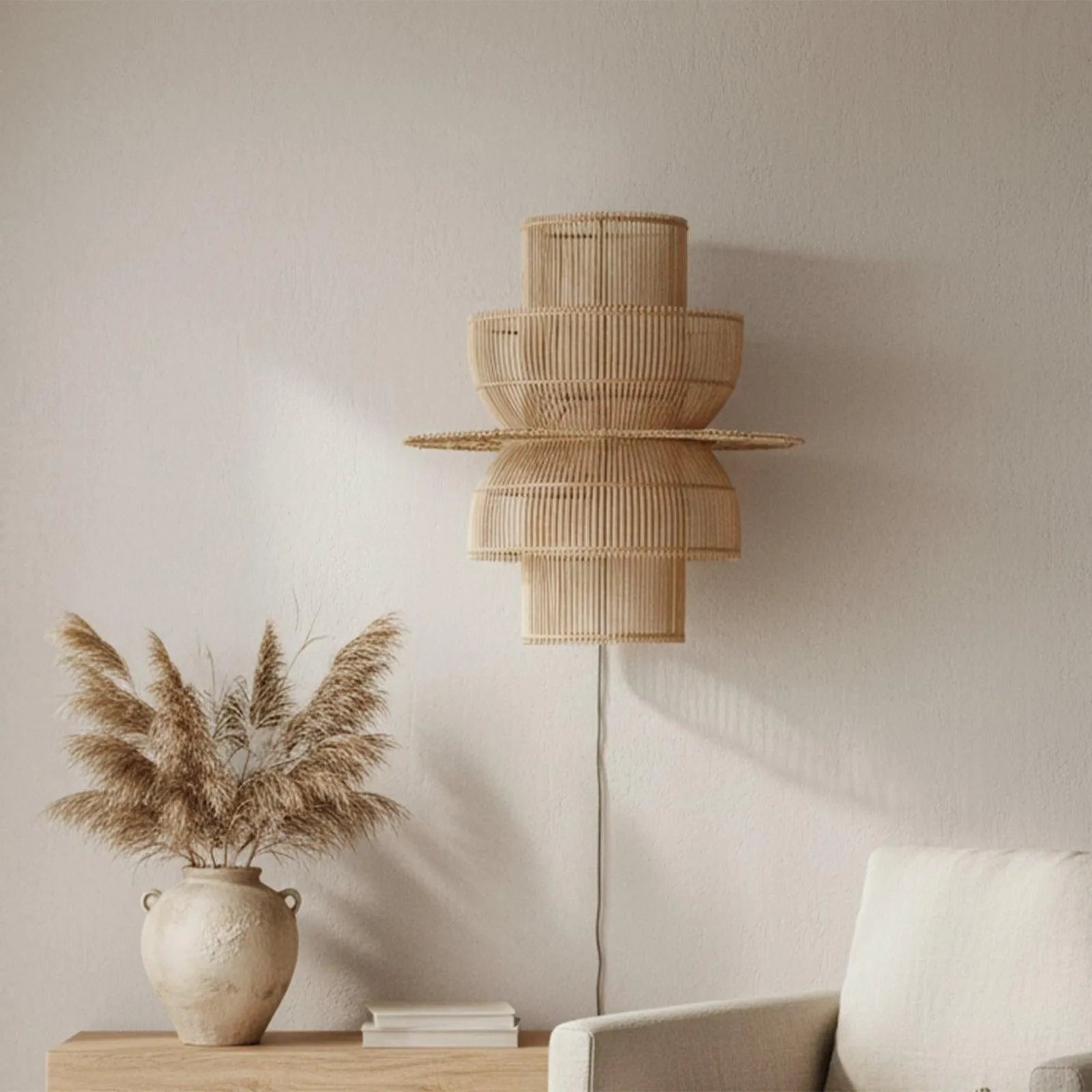 Raw Materials Wandlamp Saturn Rotan - KwaliteitWonen.nl