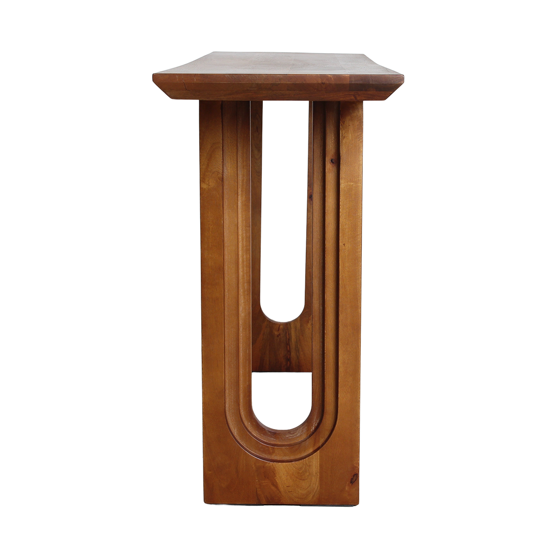 Raw Materials Wandtafel Bullnose Chamfered mangohout 140cm - KwaliteitWonen.nl