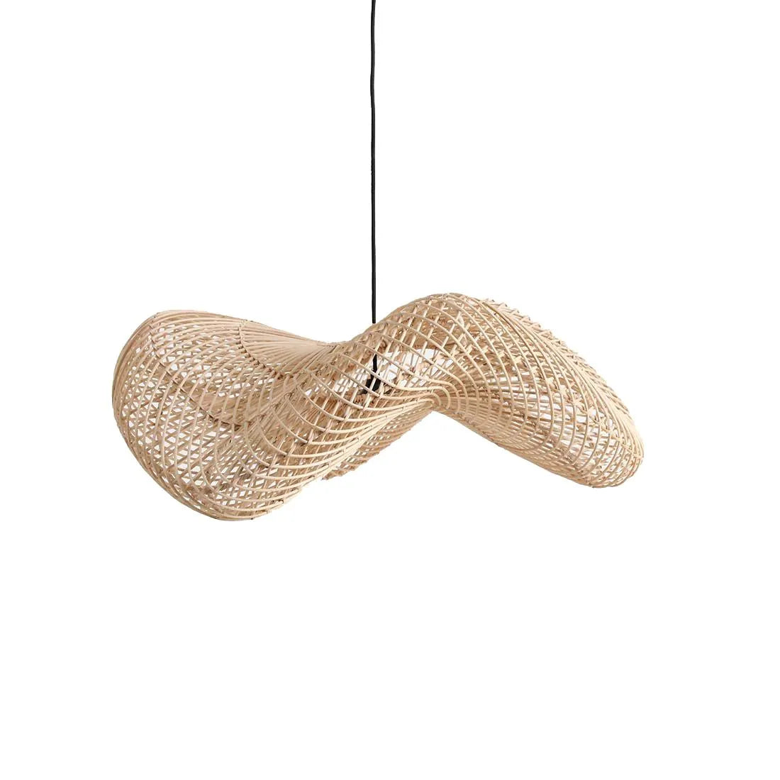 Raw Materials Wave Rotan Hanglamp L - Ø 71x26 Cm - KwaliteitWonen.nl