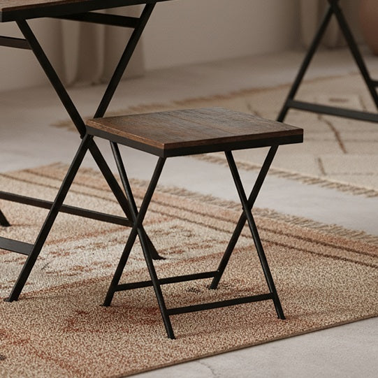 Raw Materials Inklapbare Kruk Factory 30x30cm Gerecycled Hout