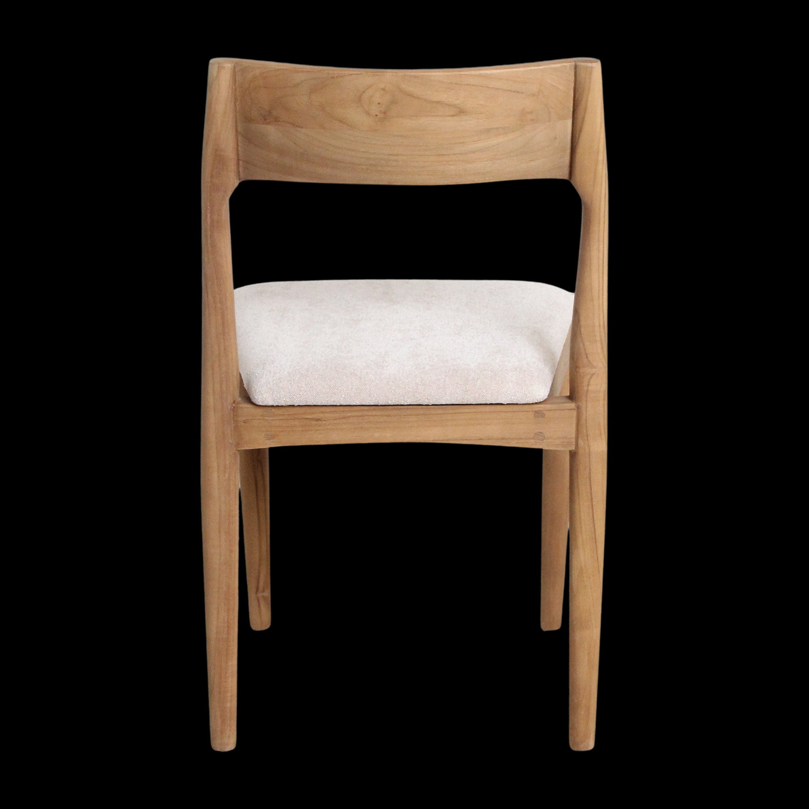 Raw Materials Freya Teak Houten Eetkamerstoel Crème