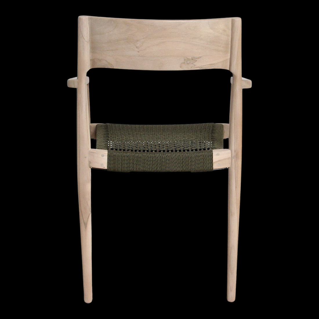 Raw Materials Freya Licht Teakhouten Tuinstoel Met Armleuning - Groen (Set Van 2)