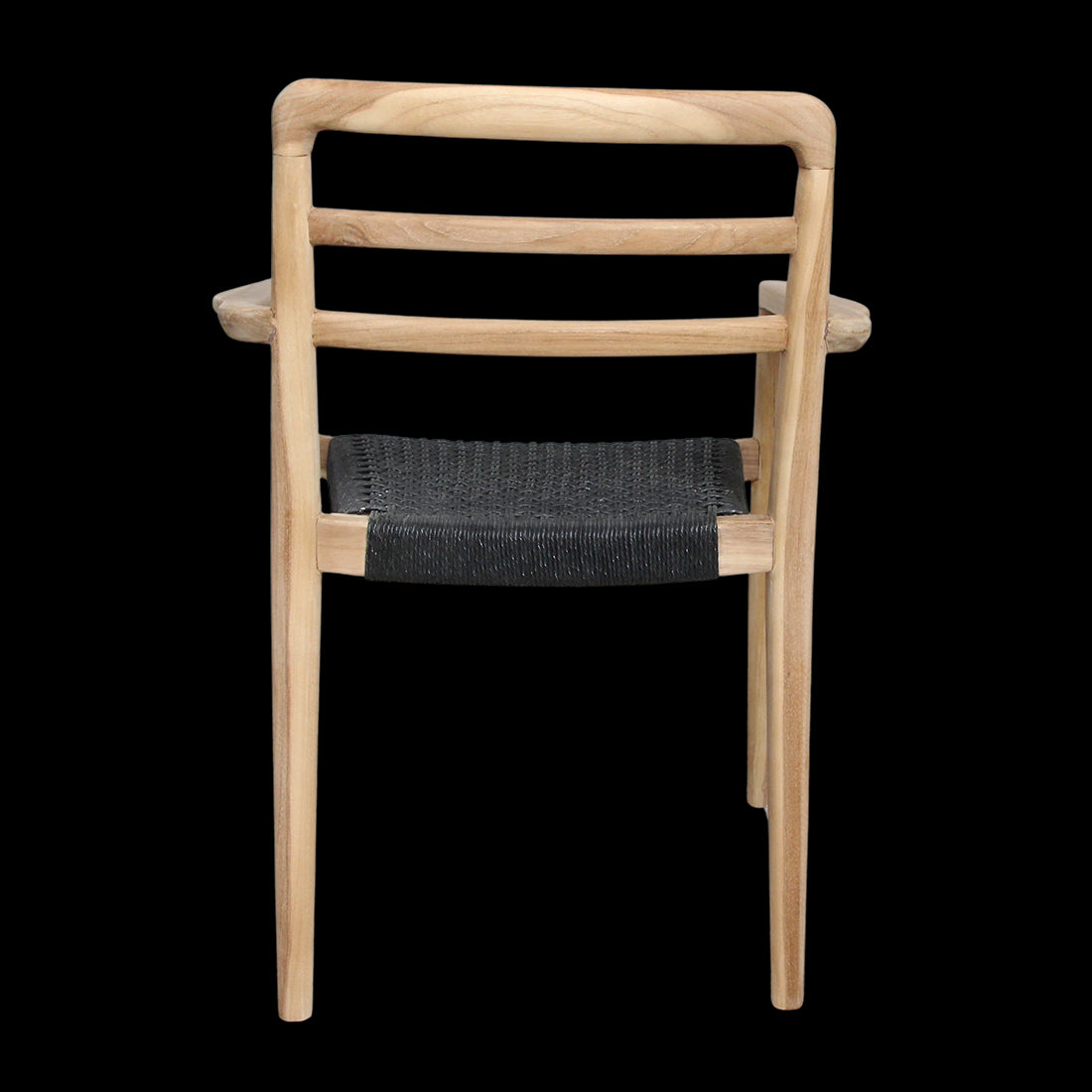 Raw Materials Verano Teak Tuinstoel Met Armleuning - Zwart (Set Van 2)