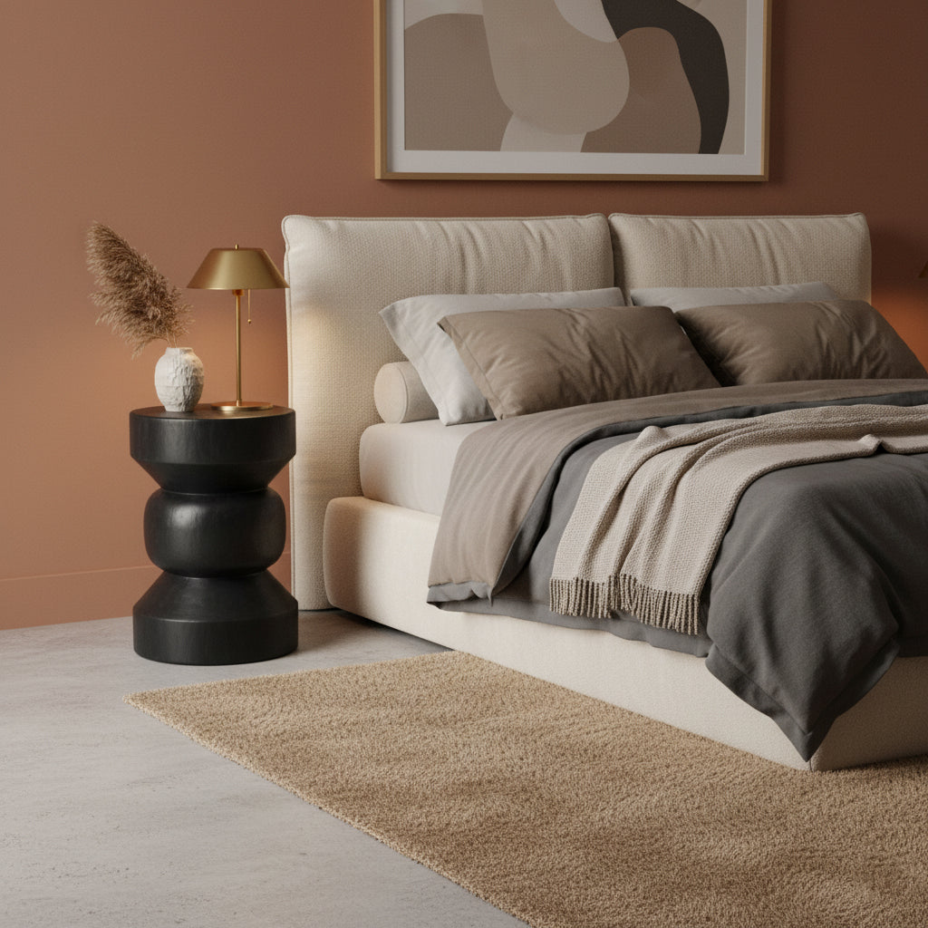 Raw Materials Teakhouten Bijzettafel Ritari Zwart