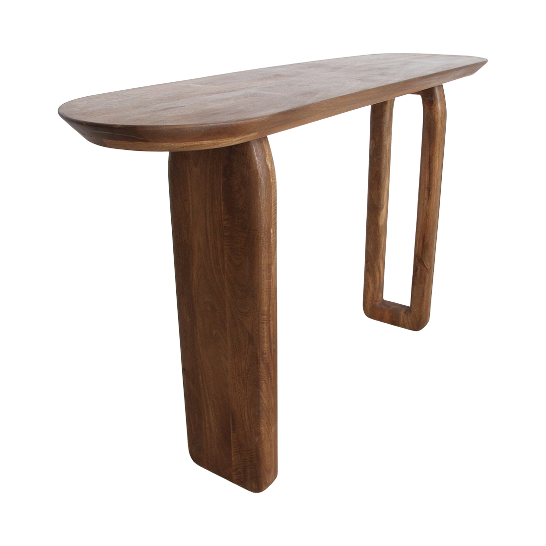 Raw Materials Wandtafel Bullnose 140x35cm Mangohout Bruin