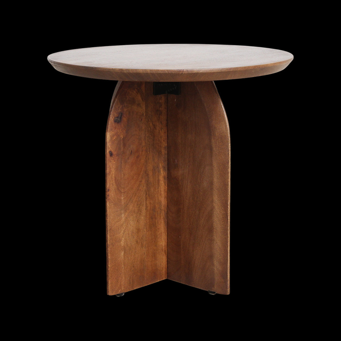 Raw Materials Bullnose Mangohouten Bijzettafel Cross Ø 50 Cm