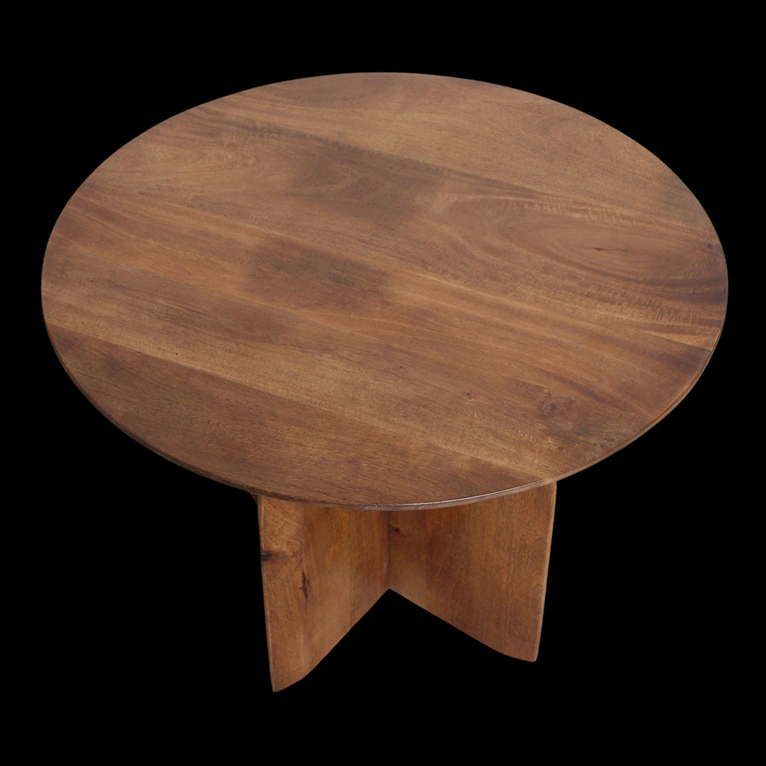 Raw Materials Bullnose Mangohouten Bijzettafel Cross Ø 55 Cm