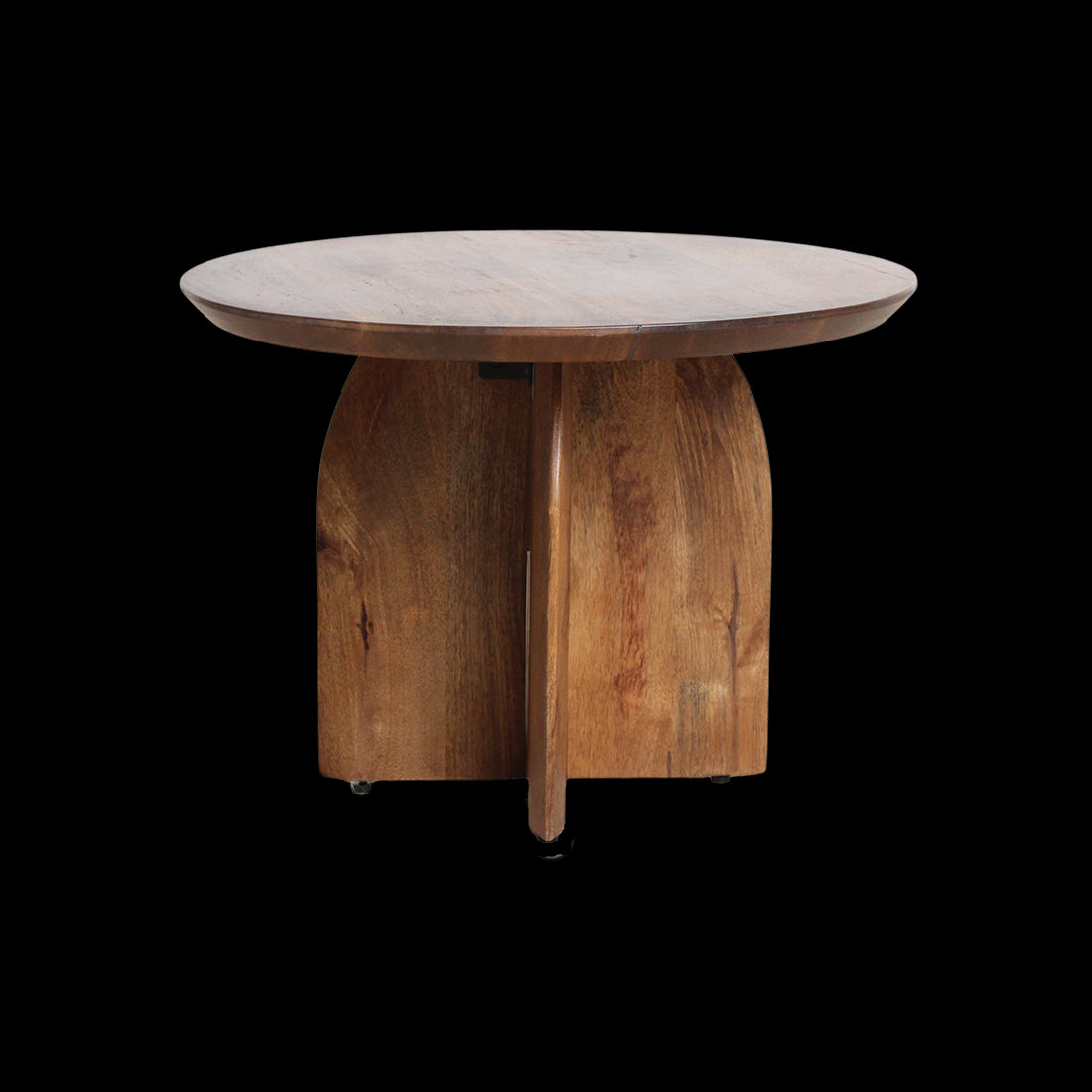 Raw Materials Bullnose Mangohouten Bijzettafel Cross Ø 55 Cm