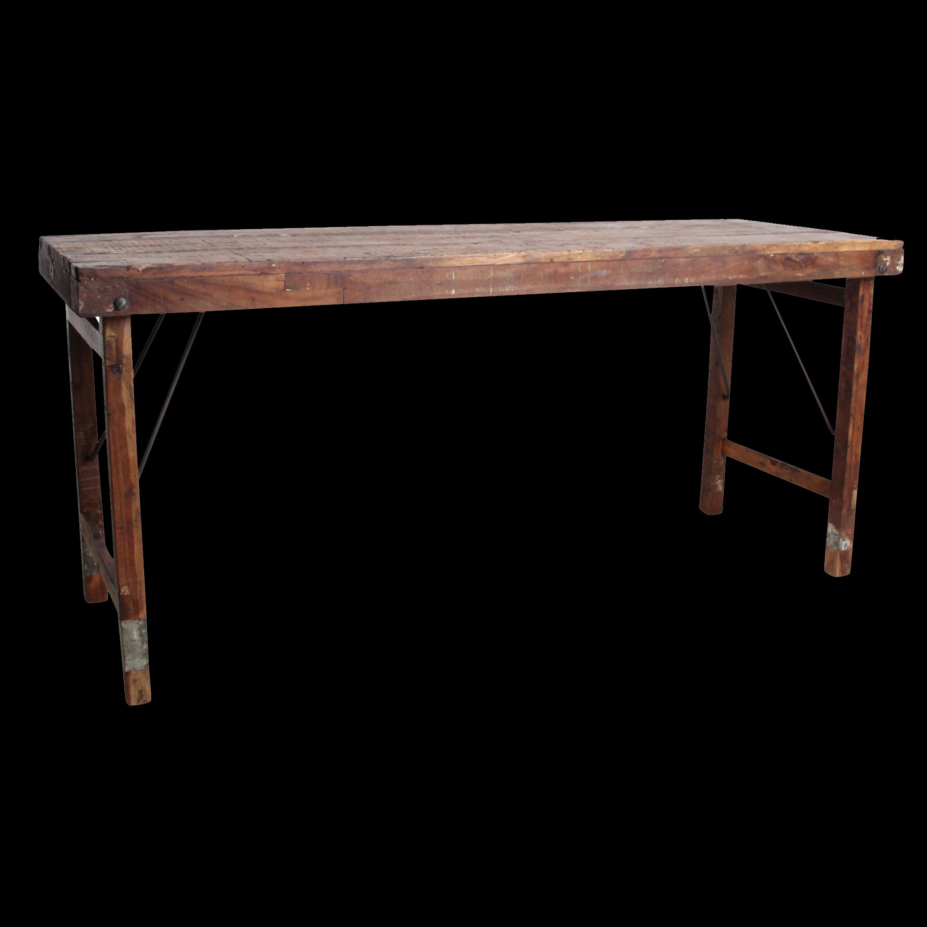 Raw Materials Eettafel Vintage Inklapbaar 173x60cm Gerecycled Hout