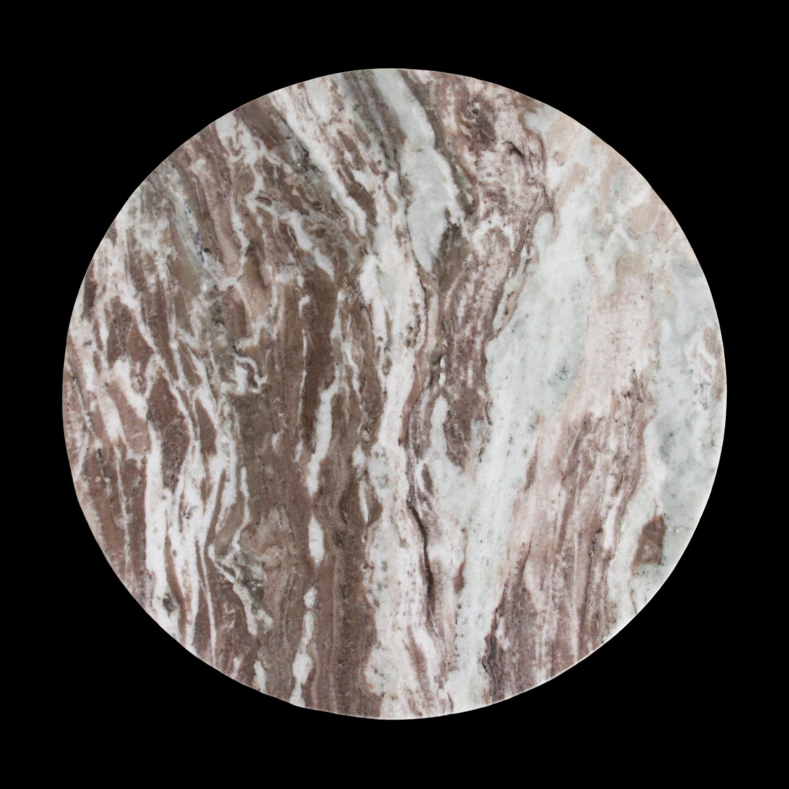 Raw Materials Marmeren Bijzettafel Rond - Bruin Wit