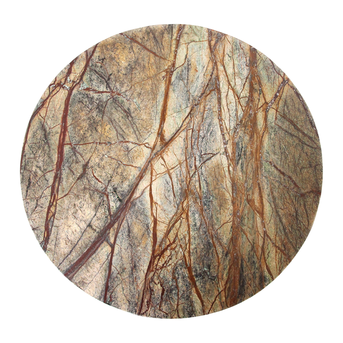 Raw Materials Bijzettafel Bizar Rond 50cm Marmer Bruin