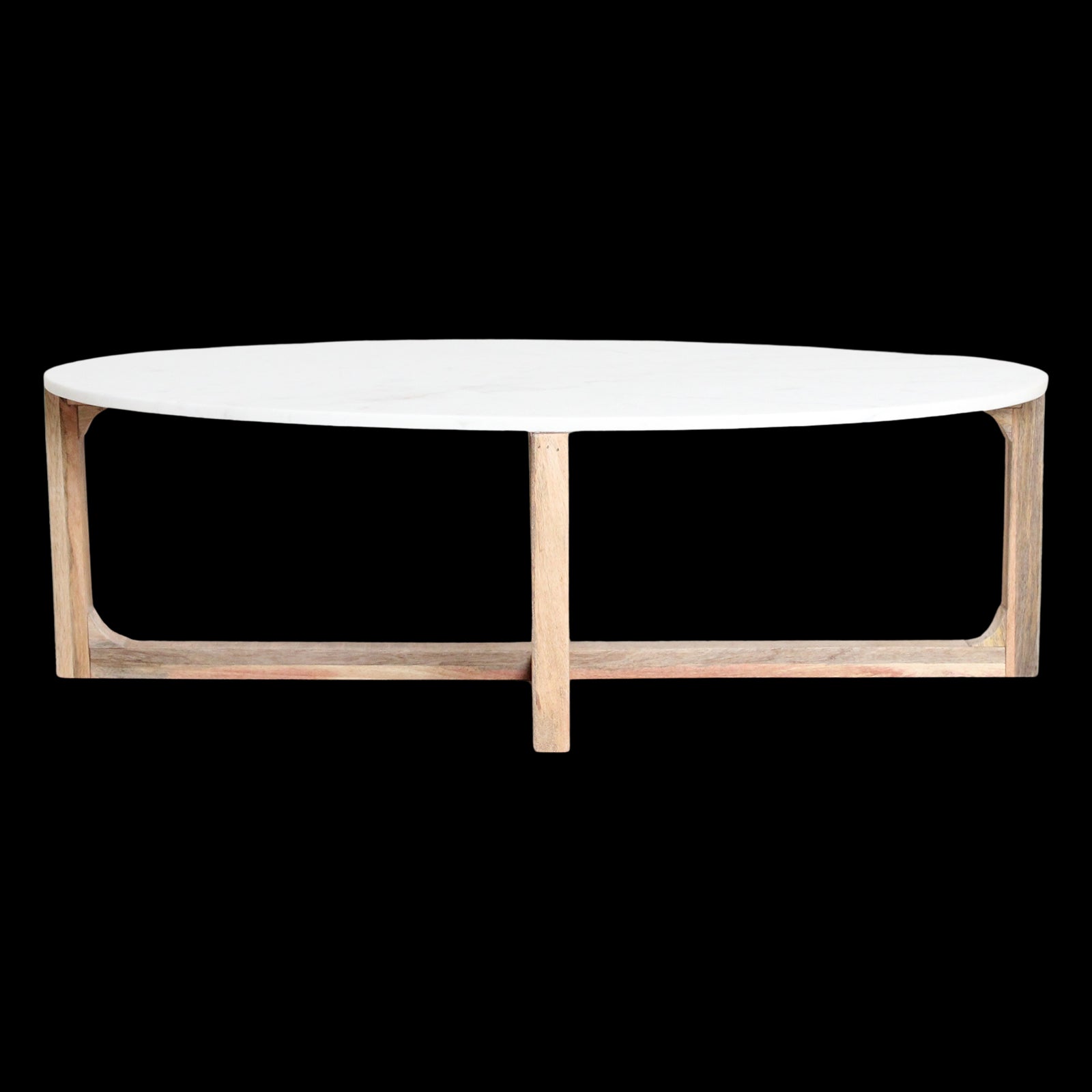 Raw Materials Ovale Marmeren Salontafel - Wit 120x60cm