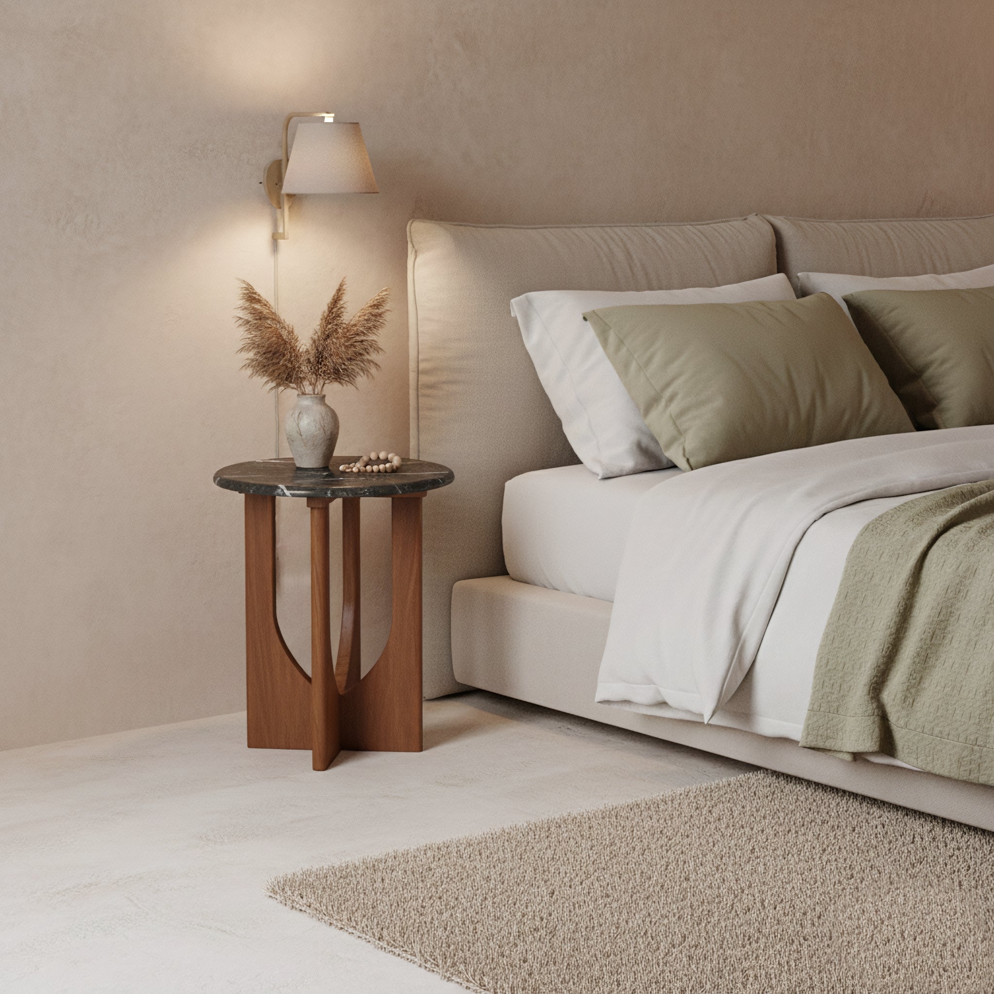 Raw Materials Brunei Marmeren Bijzettafel - Zwart