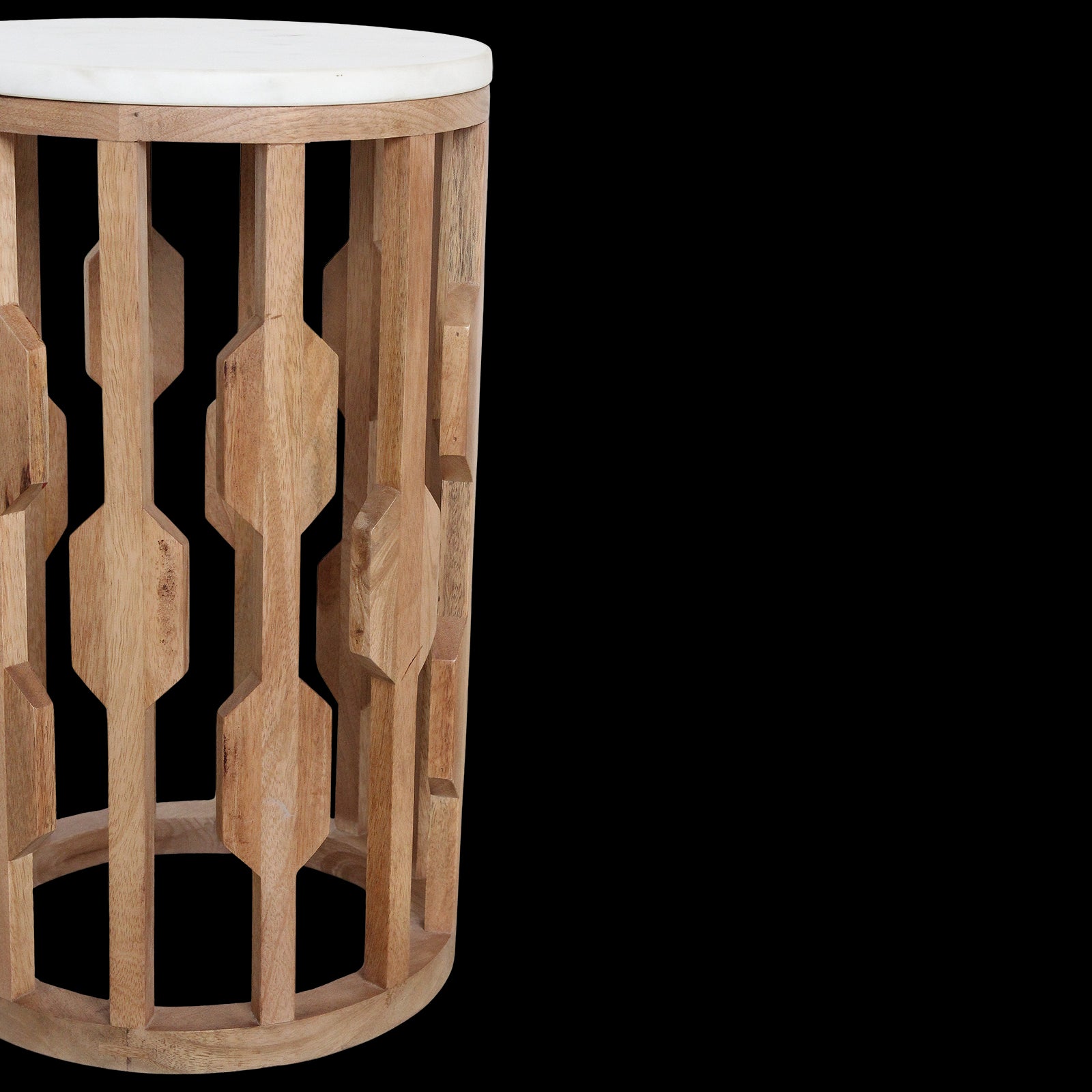 Raw Materials Atjeh Marmeren Bijzettafel - Wit