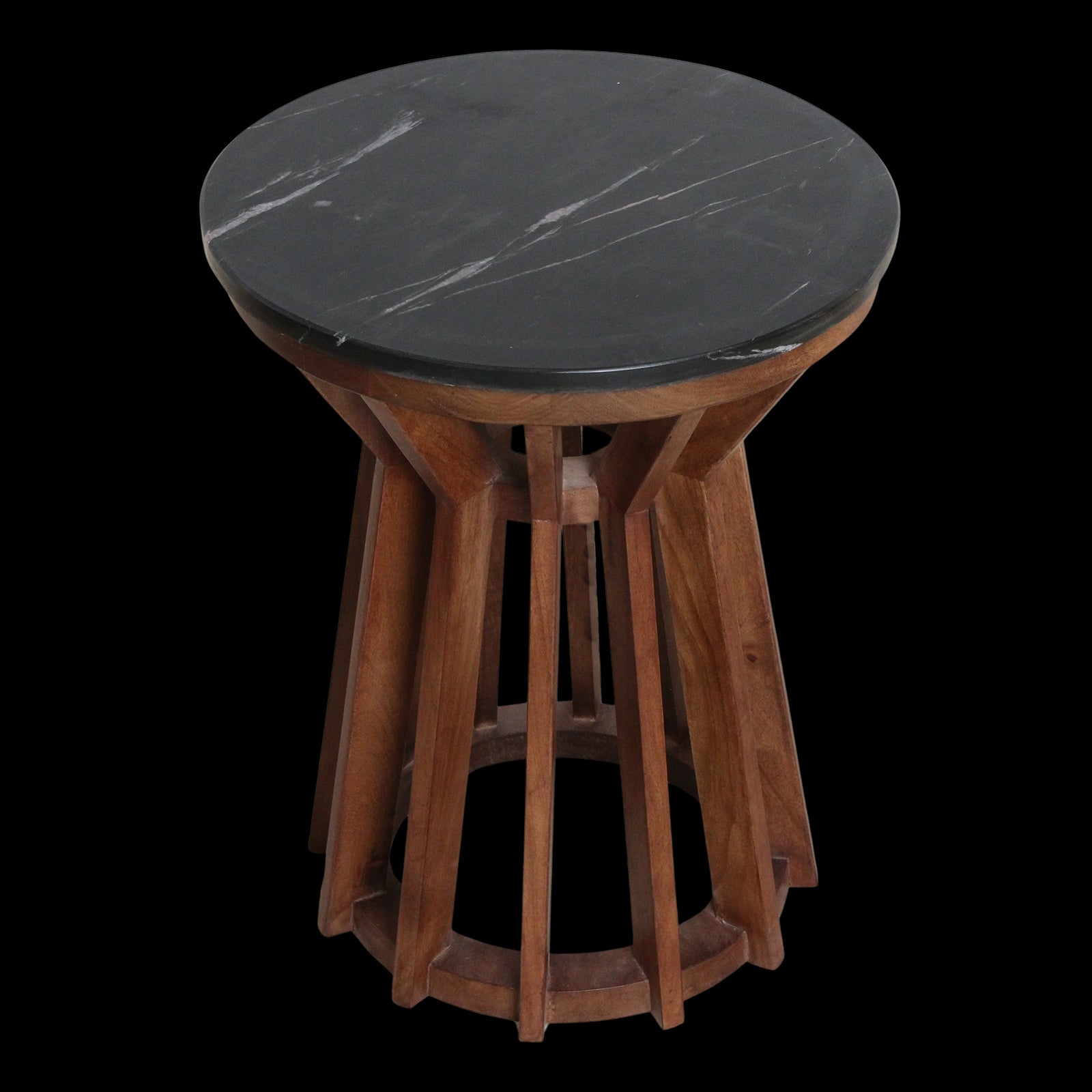 Raw Materials Sabah Marmeren Bijzettafel - Zwart