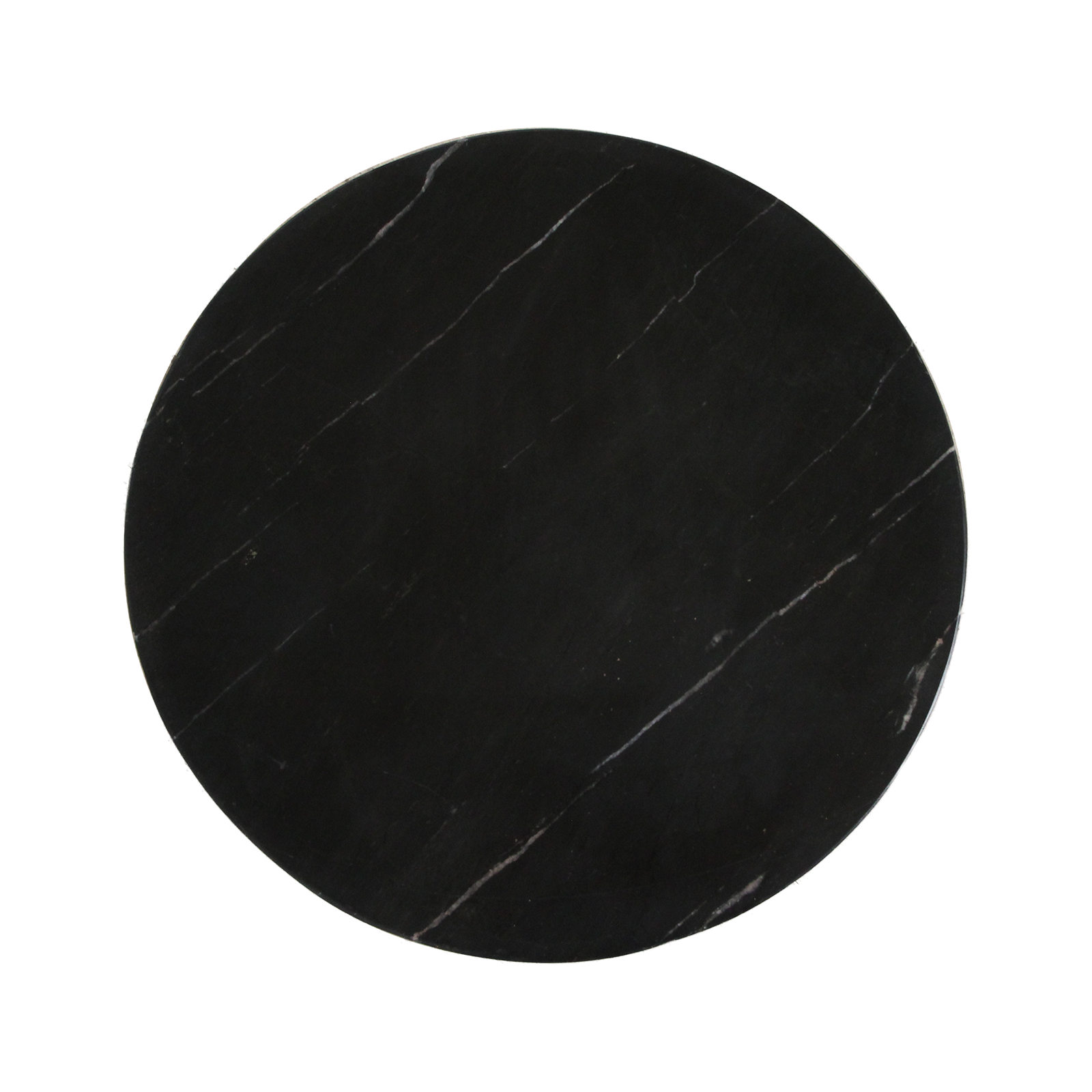 Raw Materials Bijzettafel Langkawi Rond 40cm Marmer Zwart