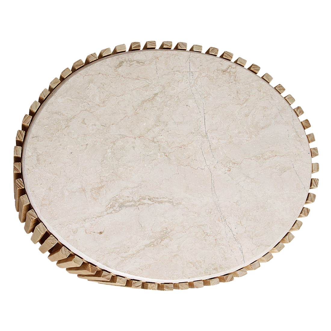 Raw Materials Bijzettafel Infinity Ovaal 52x42cm Marmer Naturel