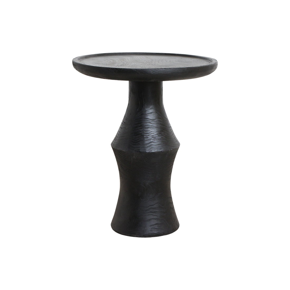 Raw Materials Bijzettafel Nero Twilight Rond 50cm Teakhout Zwart