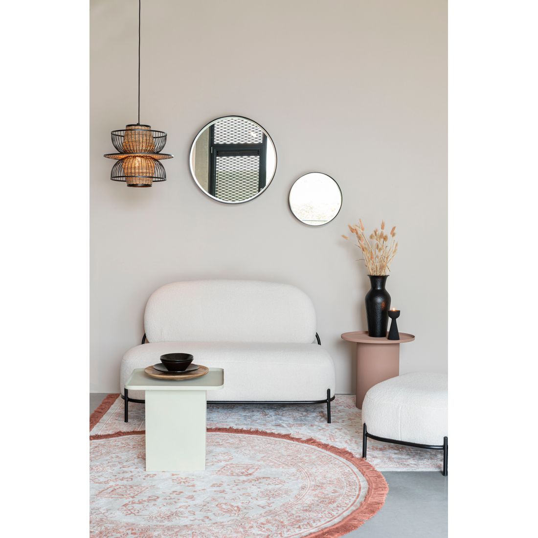 White Label Living 2-zits Polly Teddy Wit - KwaliteitWonen.nl