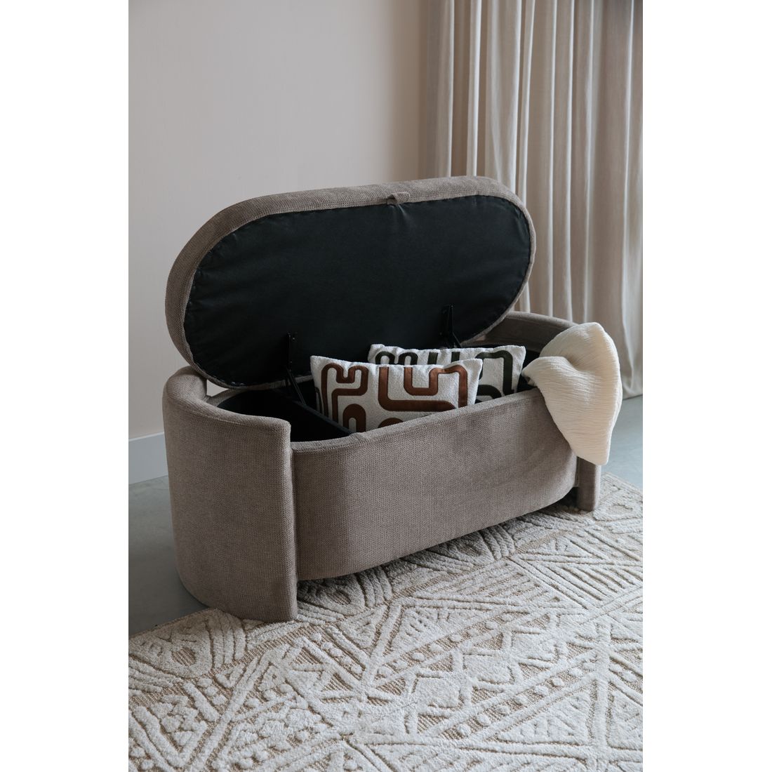 White Label Living Bankje Miro Beige - KwaliteitWonen.nl