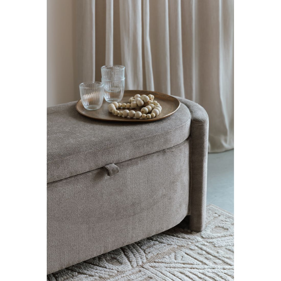 White Label Living Bankje Miro Beige - KwaliteitWonen.nl