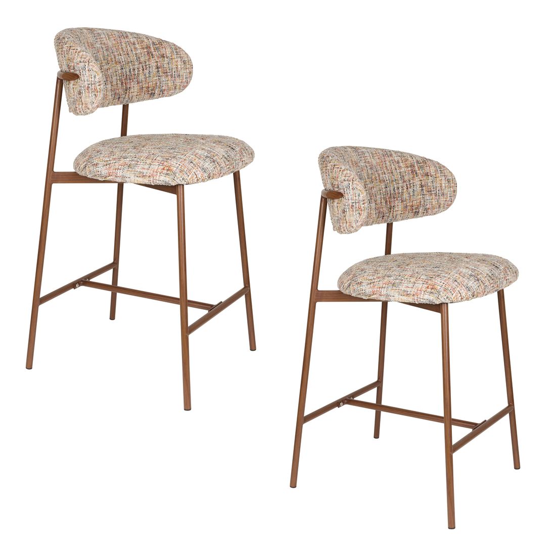 White Label Living Barkruk Claes Multicolour - KwaliteitWonen.nl