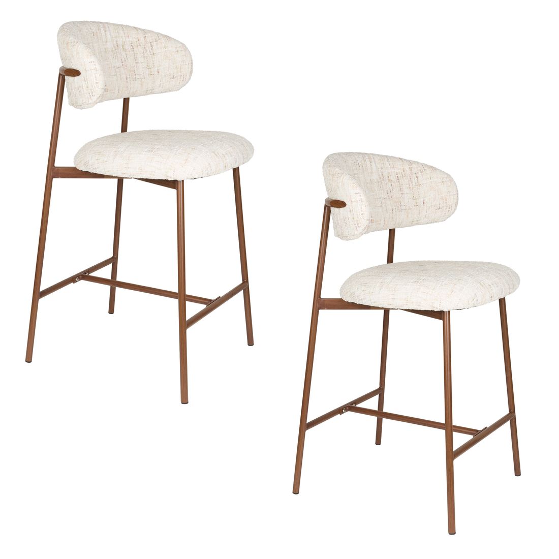 White Label Living Barkruk Claes Off-White - KwaliteitWonen.nl