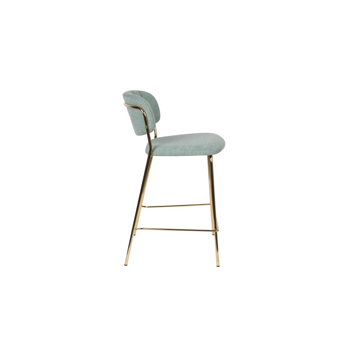 White Label Living Barkruk Jolien Goud Groen - KwaliteitWonen.nl