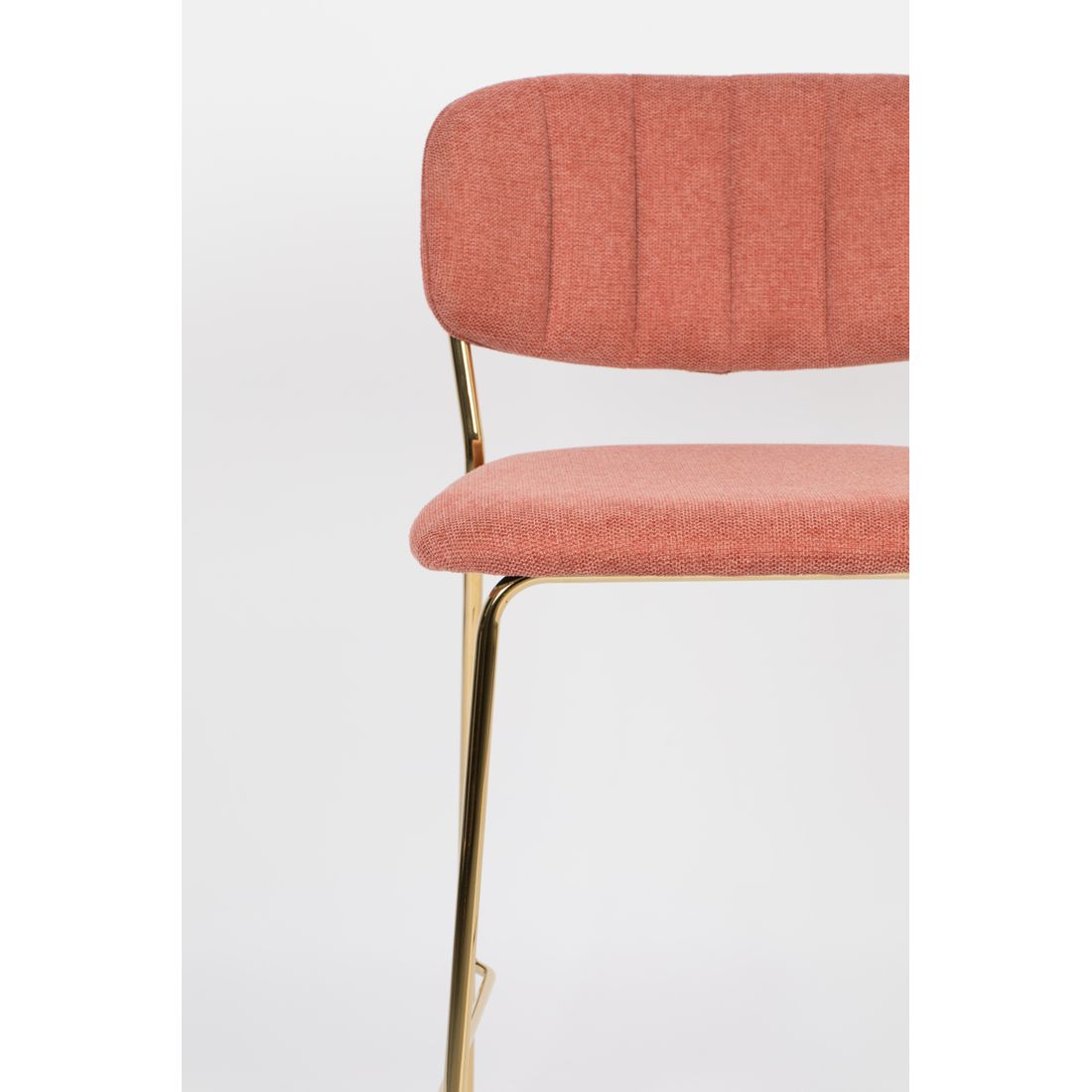 White Label Living Barkruk Jolien Goud Roze - KwaliteitWonen.nl