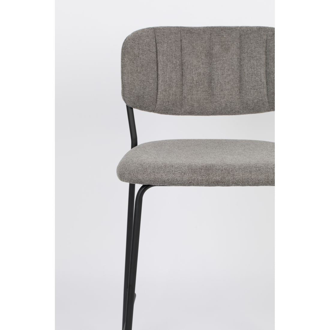 White Label Living Barkruk Jolien Zwart Grijs - KwaliteitWonen.nl