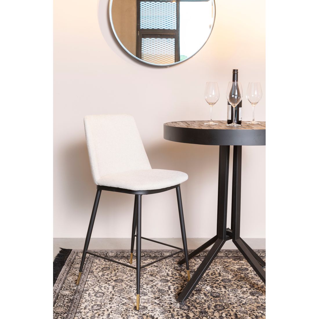 White Label Living Barkruk Lionel Beige - KwaliteitWonen.nl