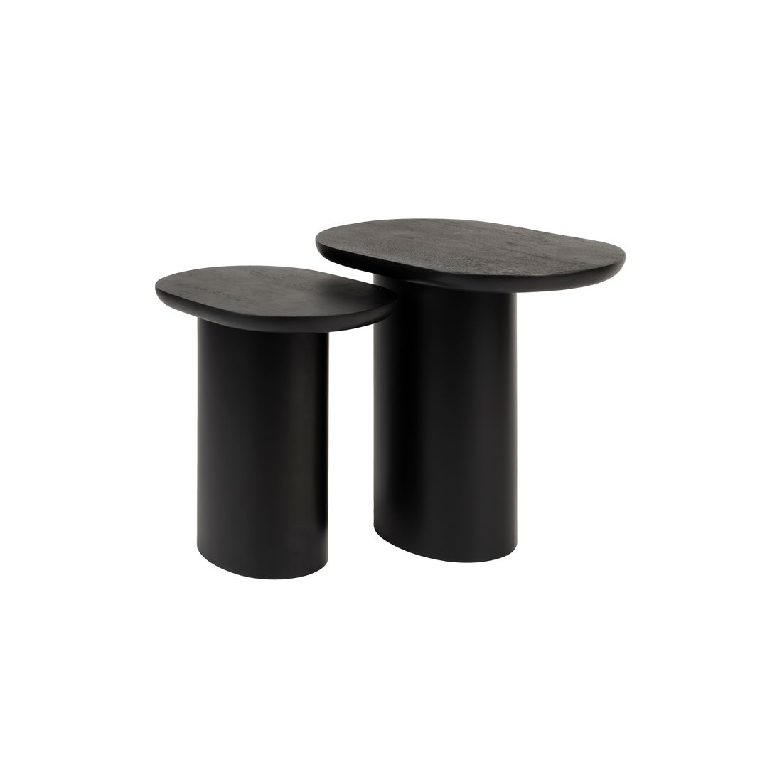 White Label Living Bijzettafel Bela Zwart (Set van 2) - KwaliteitWonen.nl
