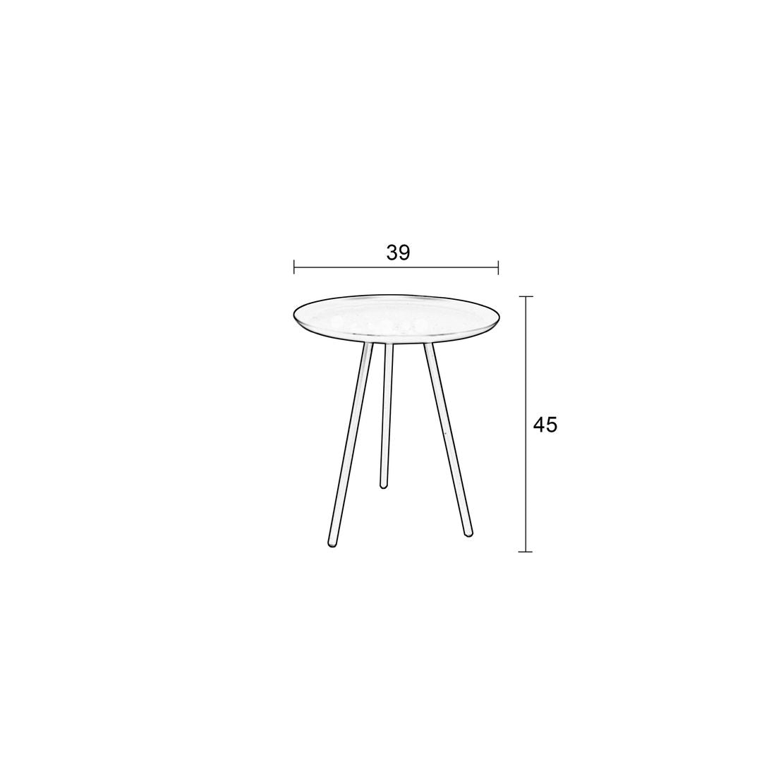 White Label Living Bijzettafel Frost Koper - KwaliteitWonen.nl