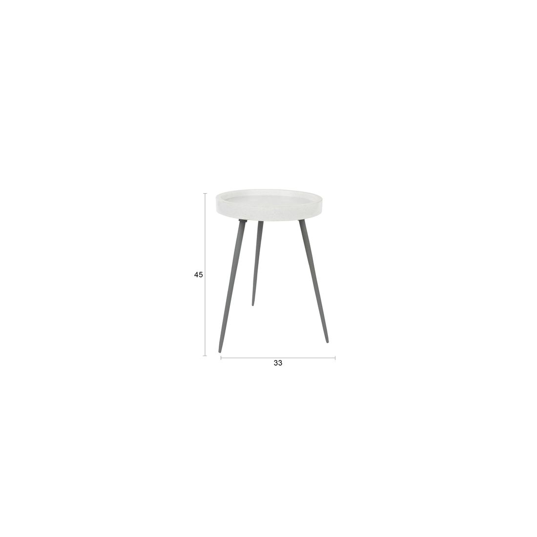 White Label Living Bijzettafel Karrara Wit - KwaliteitWonen.nl