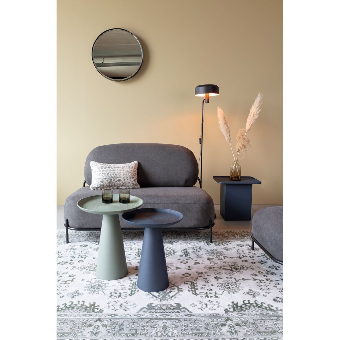 White Label Living Bijzettafel Ringar Blauw M - KwaliteitWonen.nl