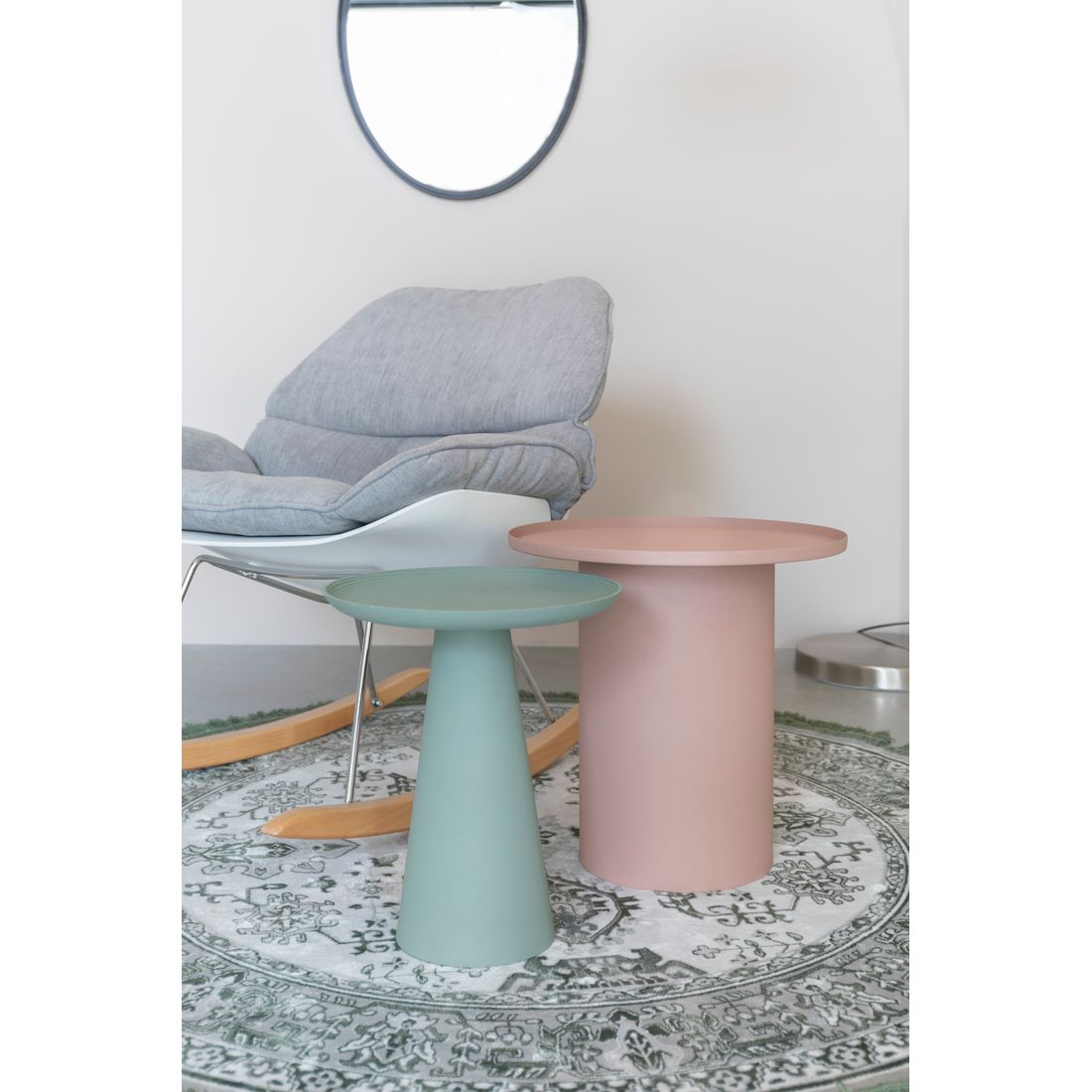 White Label Living Bijzettafel Ringar Roze L - KwaliteitWonen.nl
