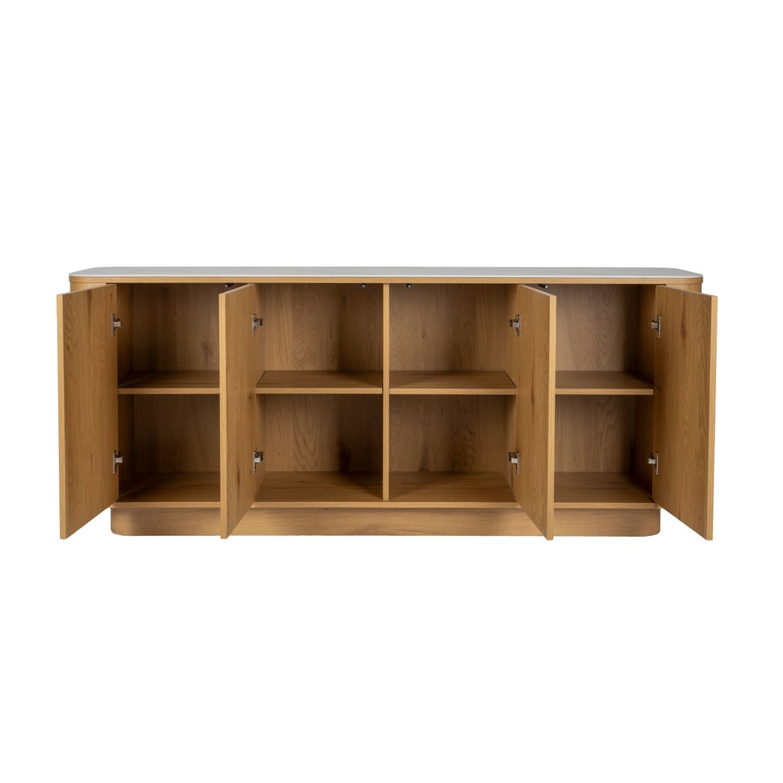 White Label Living Dressoir Almira Hoog Eiken - KwaliteitWonen.nl