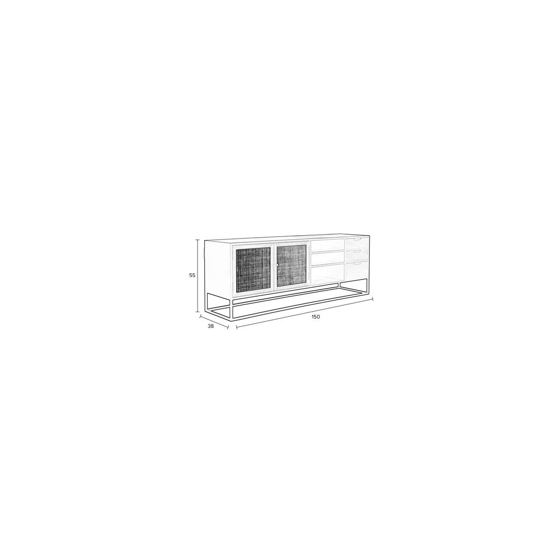 White Label Living Dressoir Guuji - KwaliteitWonen.nl