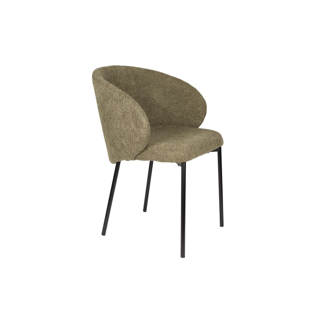 White Label Living Eetkamerstoel Ayle Moss Groen - KwaliteitWonen.nl