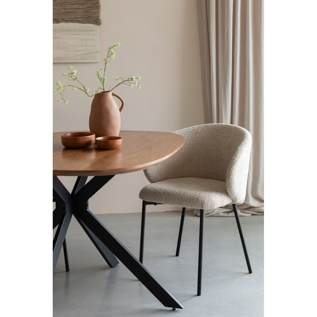 White Label Living Eetkamerstoel Ayle Wit - KwaliteitWonen.nl