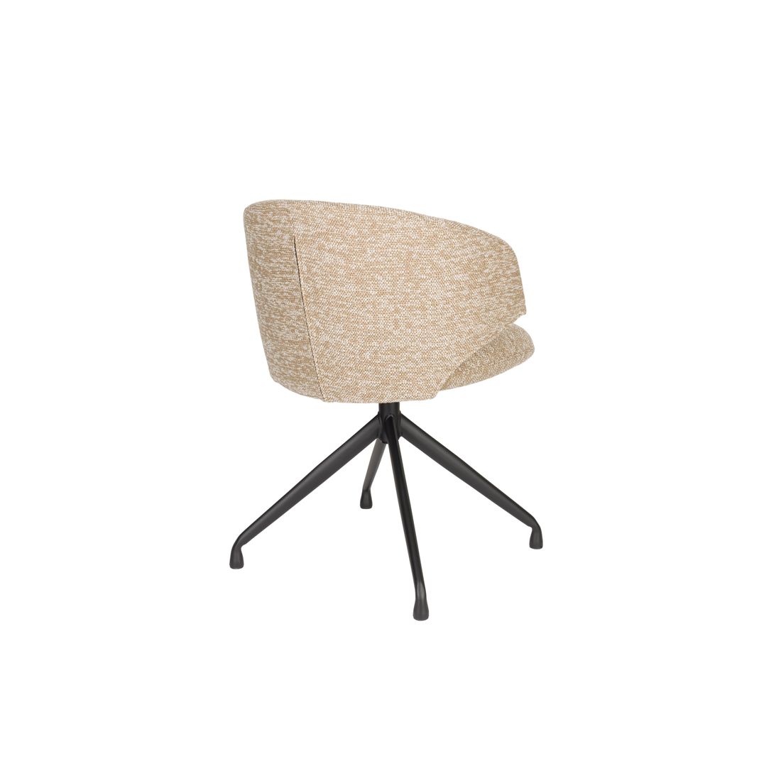 White Label Living Eetkamerstoel Balado Draaibaar Bruin Beige - KwaliteitWonen.nl