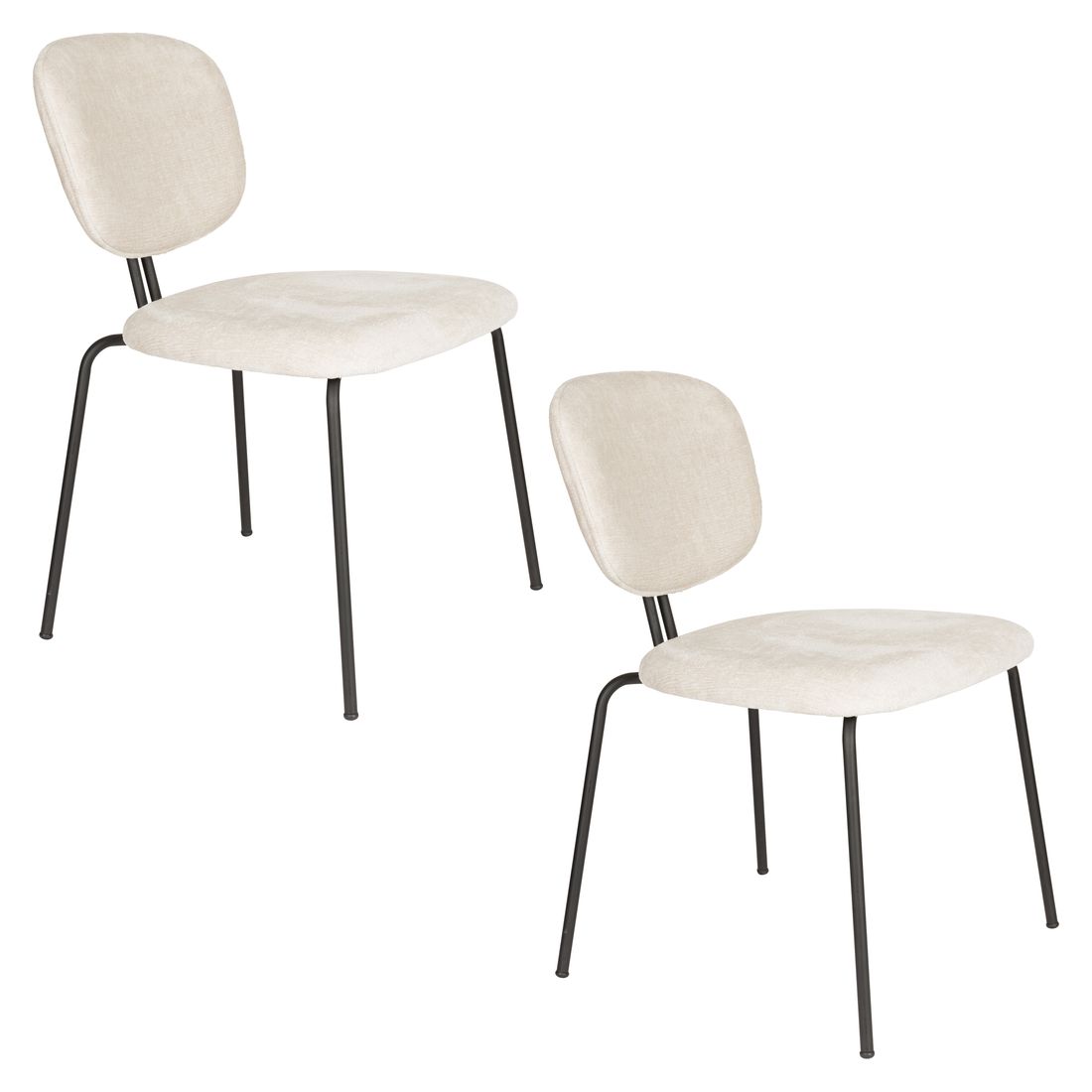 White Label Living Eetkamerstoel Bouton Wit - KwaliteitWonen.nl