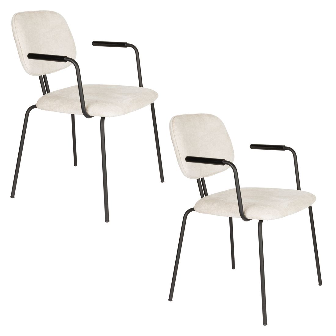 White Label Living Eetkamerstoel Bouton Wit - KwaliteitWonen.nl