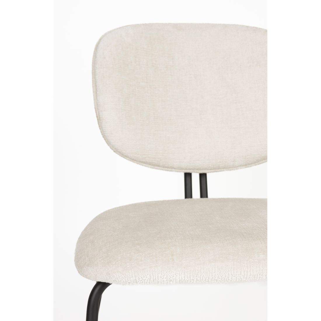 White Label Living Eetkamerstoel Bouton Wit - KwaliteitWonen.nl