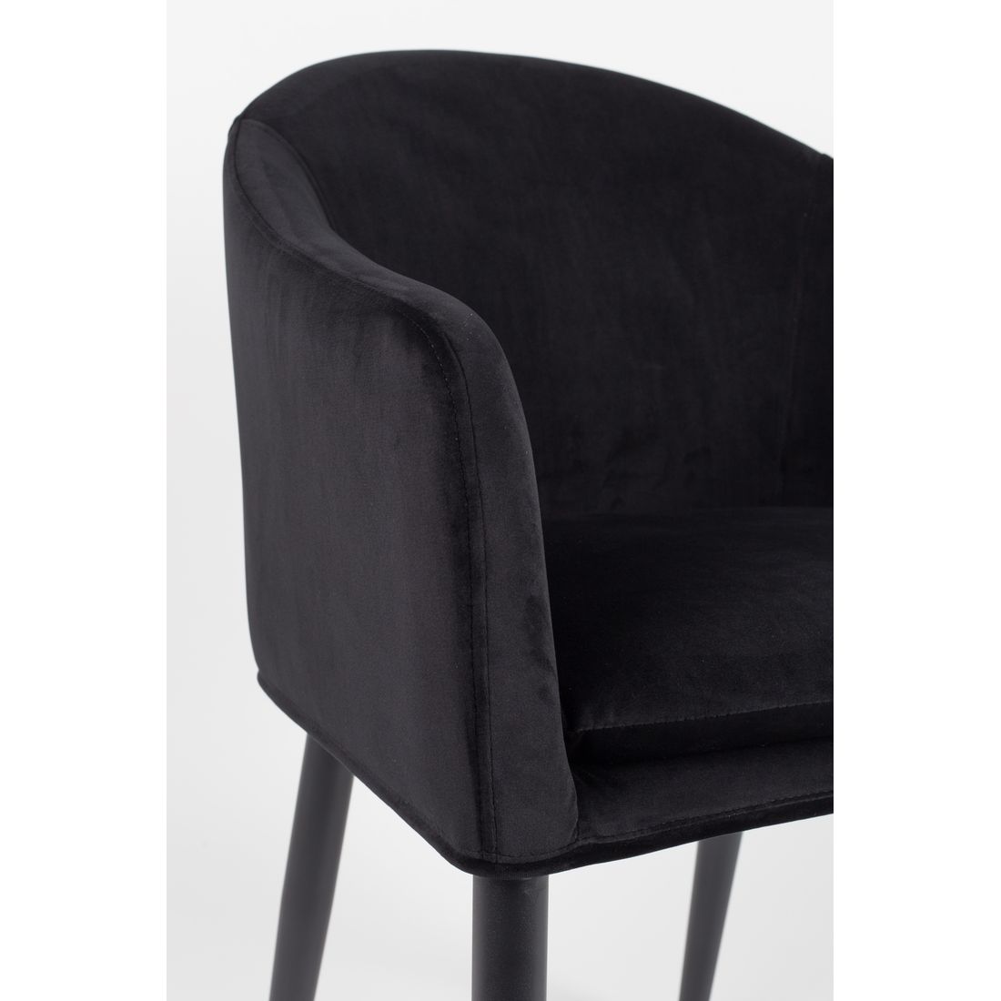 White Label Living Eetkamerstoel Catelyn Zwart - KwaliteitWonen.nl