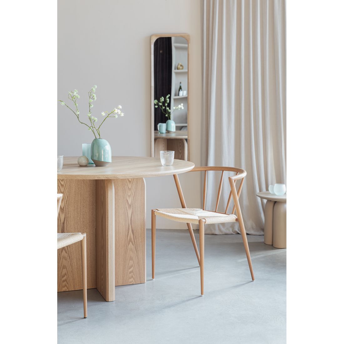 White Label Living Eetkamerstoel Che Naturel Eiken - KwaliteitWonen.nl