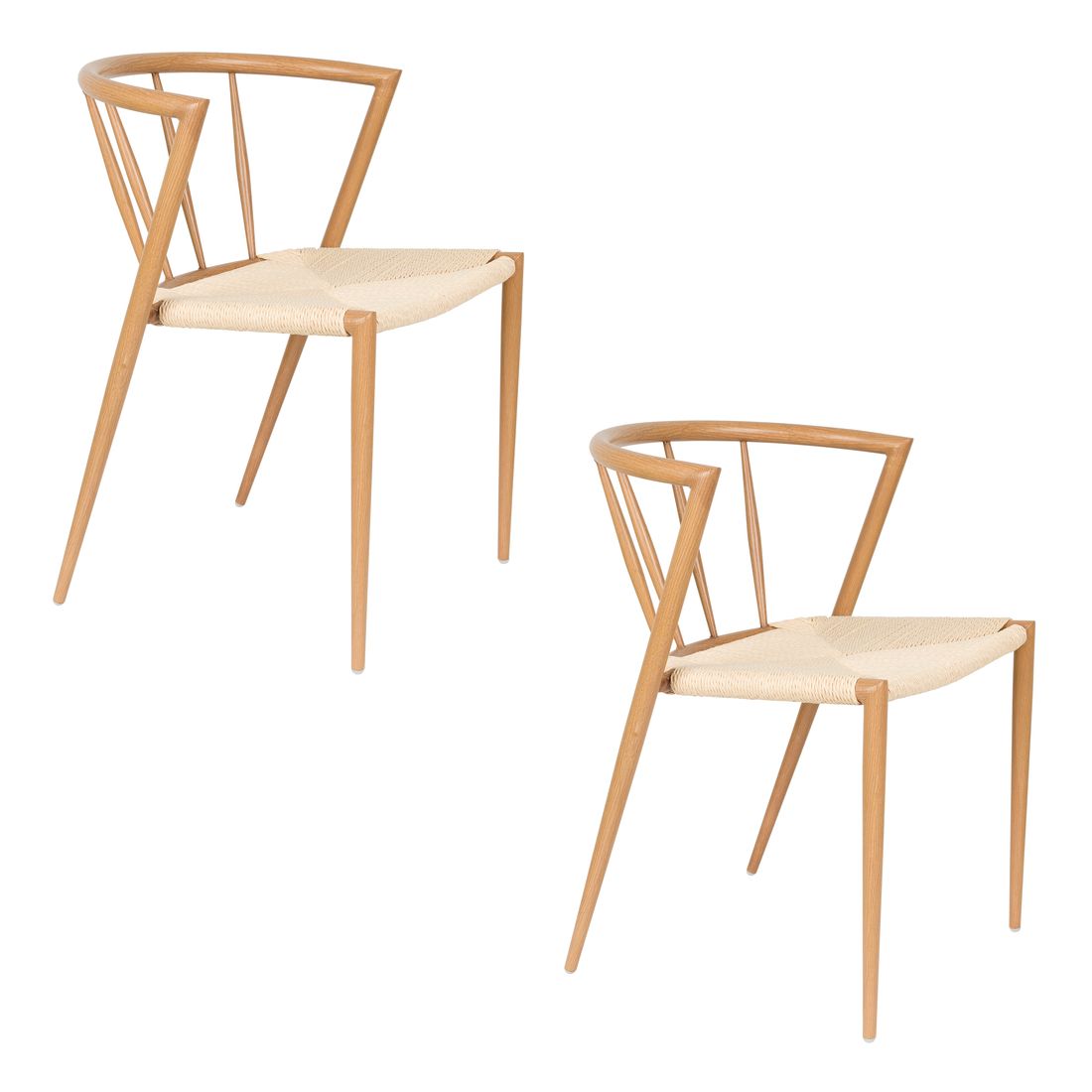 White Label Living Eetkamerstoel Che Naturel Eiken - KwaliteitWonen.nl