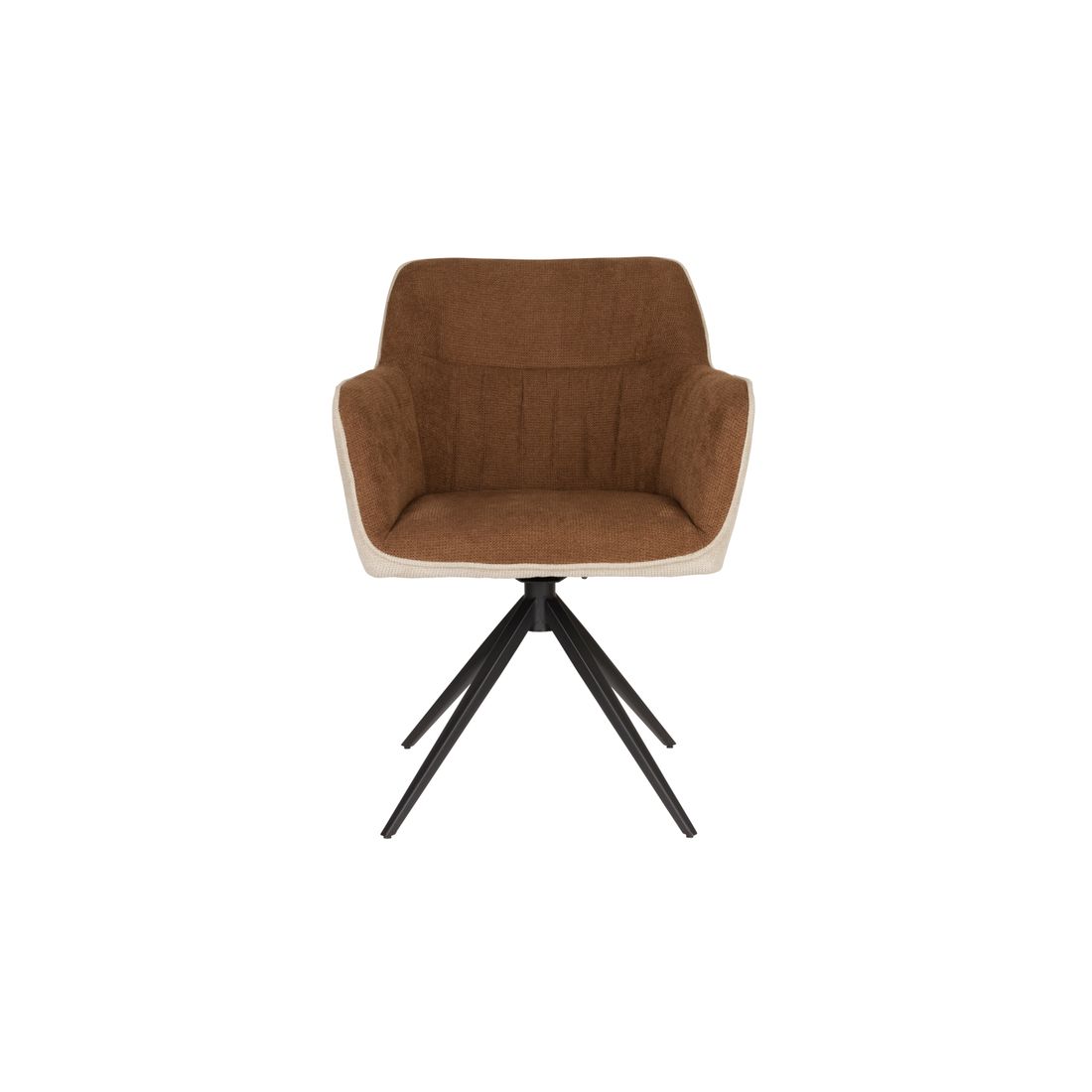 White Label Living Eetkamerstoel Daley Beige / Bruin - KwaliteitWonen.nl